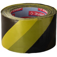 Лента ЗУБР "МАСТЕР" сигнальная, цвет желто-черный, в индивидуальной упаковке, 70мм х 200м