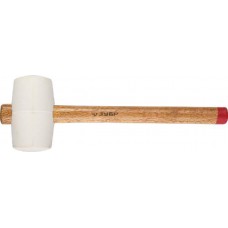 Киянка ЗУБР "МАСТЕР" резиновая белая, с деревянной рукояткой, 0,68кг